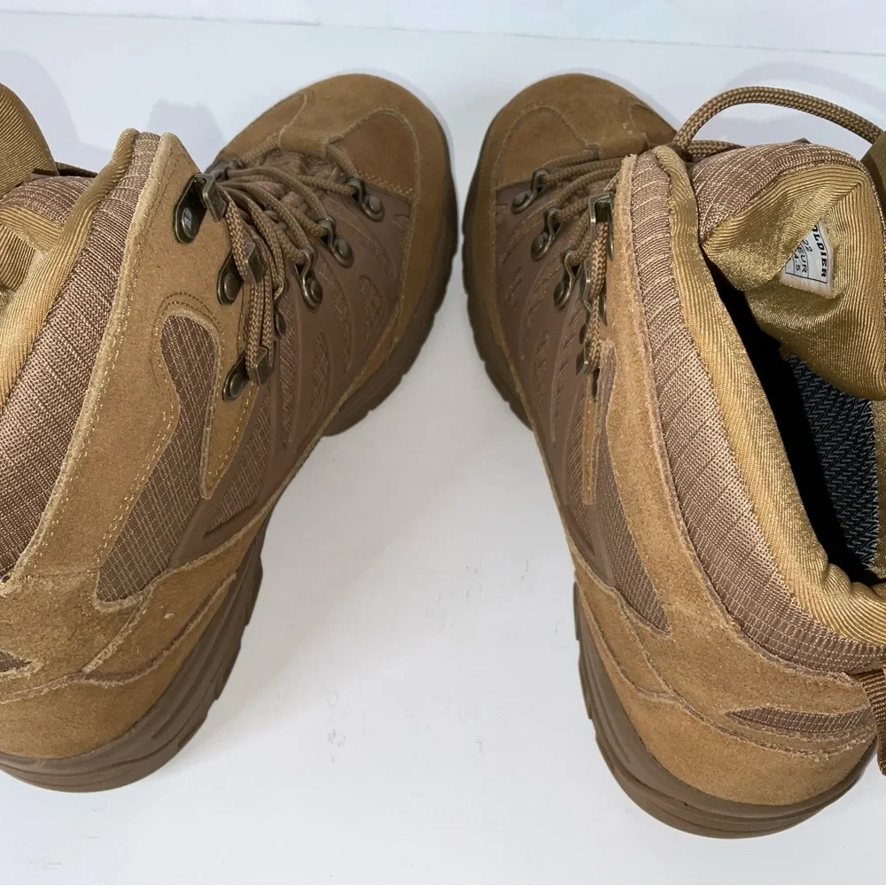 NIB Men’s Free Soldier ACC0022‎ Tactical 6” Waterproof Boots Coyote Brown 11.5
